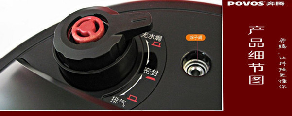Povos/奔腾电压力锅LE605/LE505 无水焗压力锅的高效便捷之选